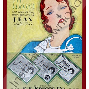 Vintage 1931 Hair Net Magazine Ad