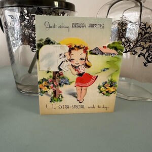 Cute Vintage 1940 Birthday Card with Envelope Instant Download