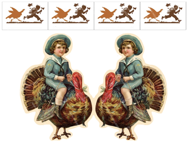 Printable Vintage Thanksgiving Images With Table Place Holders ...
