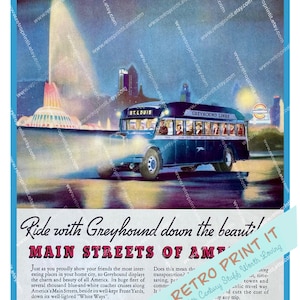 Greyhound bus ads - Etsy 日本