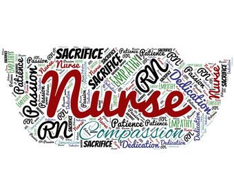 Nurse's Cap Wordart Original Graphic SVG, PNG & JPEG Digital Download License Free