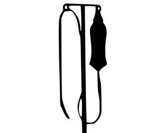 Intravenous Pole Digital Download Includes JPG, PNG & SVG Solid and Outline. License Free!