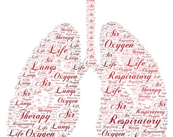 Lungs of Life Wordart Original Graphic SVG & JPEG Digital Download License Free