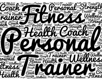 Personal Trainer Wordart Original Graphic PNG, SVG & JPEG Digital Download License Free