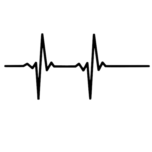 EKG Rhythm Strip Original Graphic SVG & JPEG Digital Download License Free