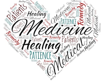 The Heart of Medicine Wordart Original Graphic SVG & JPEG Digital Download License Free