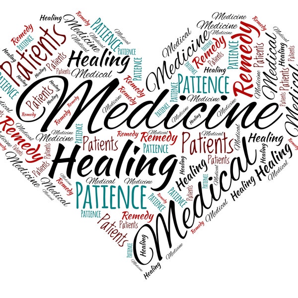 The Heart of Medicine Wordart Original Graphic SVG & JPEG Digital Download License Free