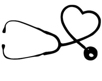 Heart Stethoscope Original Graphic PNG,  SVG & JPEG Digital Download License Free
