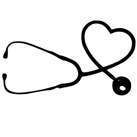 Heart Stethoscope Original Graphic PNG SVG & JPEG Digital | Etsy