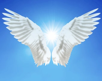 Angel Wings Sunburst Original Graphic SVG, PNG & JPEG Digital Download License Free!