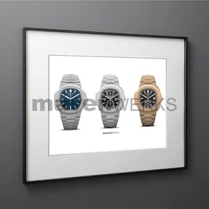 Patek Philippe Nautilus Watch Collection Poster - Ref# 5711, 5980, 5990