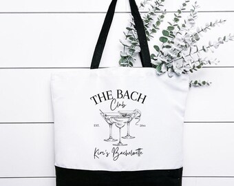 Personalized Bridesmaid Canvas Tote Bag: Bachelorette Party Gift
