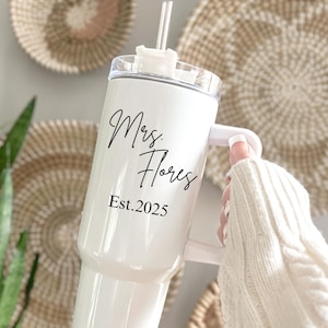 Custom Bridal Gift, Gift for Newly Wed, Custom 40 oz Tumbler, Personazlied Bridal Tumbler