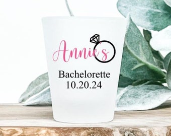 Custom Bachelorette Shot Glass: Bridal Shower Keepsake