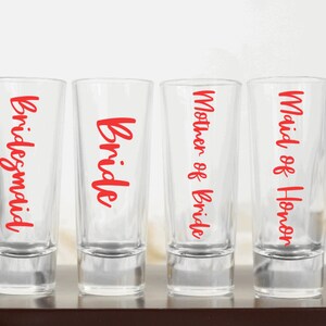 Bridal Party Shot Glasses, Bachelorette Party, Proposal Essentials, Groom Shot Glasses