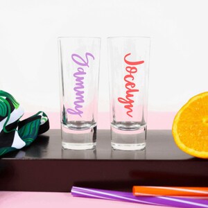 Custom Party Shot Glasses, Shot Glass with Name, Party Cup, Name Shot Glass