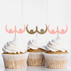 Custom Cupcake Topper, Fun Cupcake, Bachelor Party Favor, Bach Crafts, Paper Toppers image 1