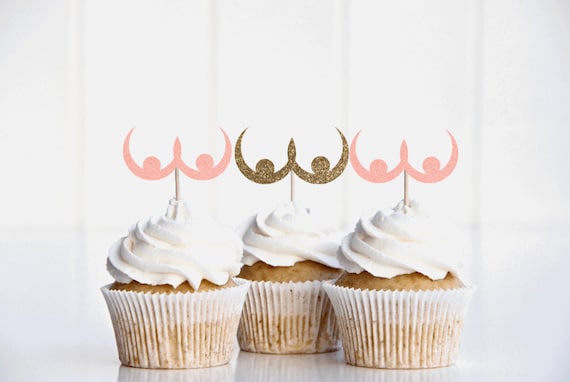 Custom Cupcake Topper, Fun Cupcake, Bachelor Party Favor, Bach Crafts, Paper Toppers