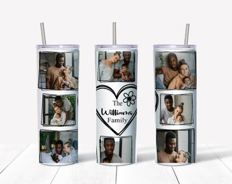Photo Tumbler , Bottle Customized with Pictures, Custom Design Travel Mug , Personazlied Gift, Gift for her