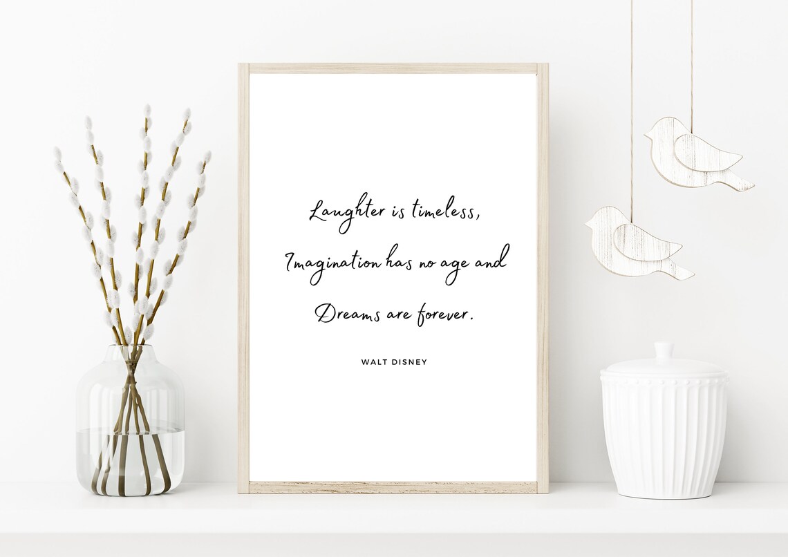 Citation de Walt Disney Le rire est intemporel Etsy Citation de Walt Disney Le rire est intemporel Etsy