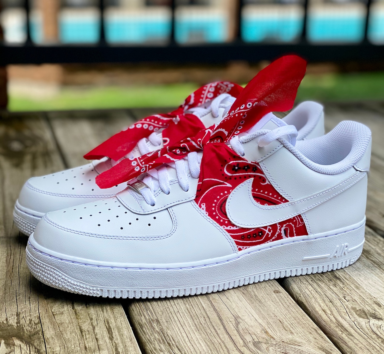 Custom Nike Air Force 1 Bandana AF1 Men's Shoes | Etsy