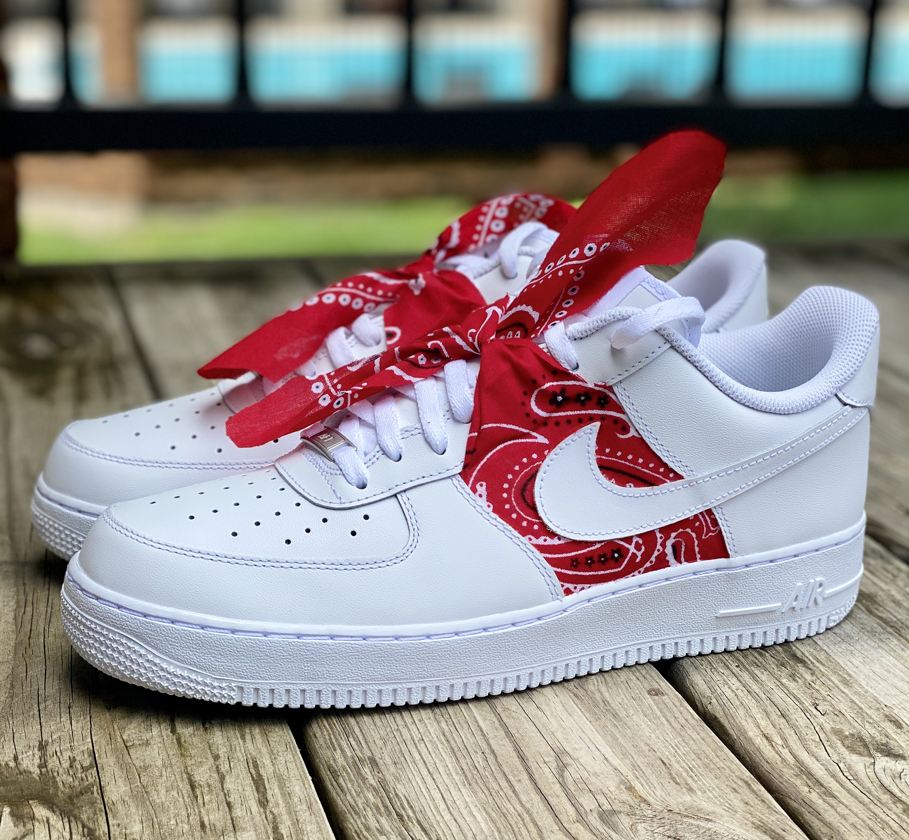 Chaussure Nike Air Force 1 Custom Custom Nike Air Force 1 Bandana AF1 Men's Shoes | Etsy