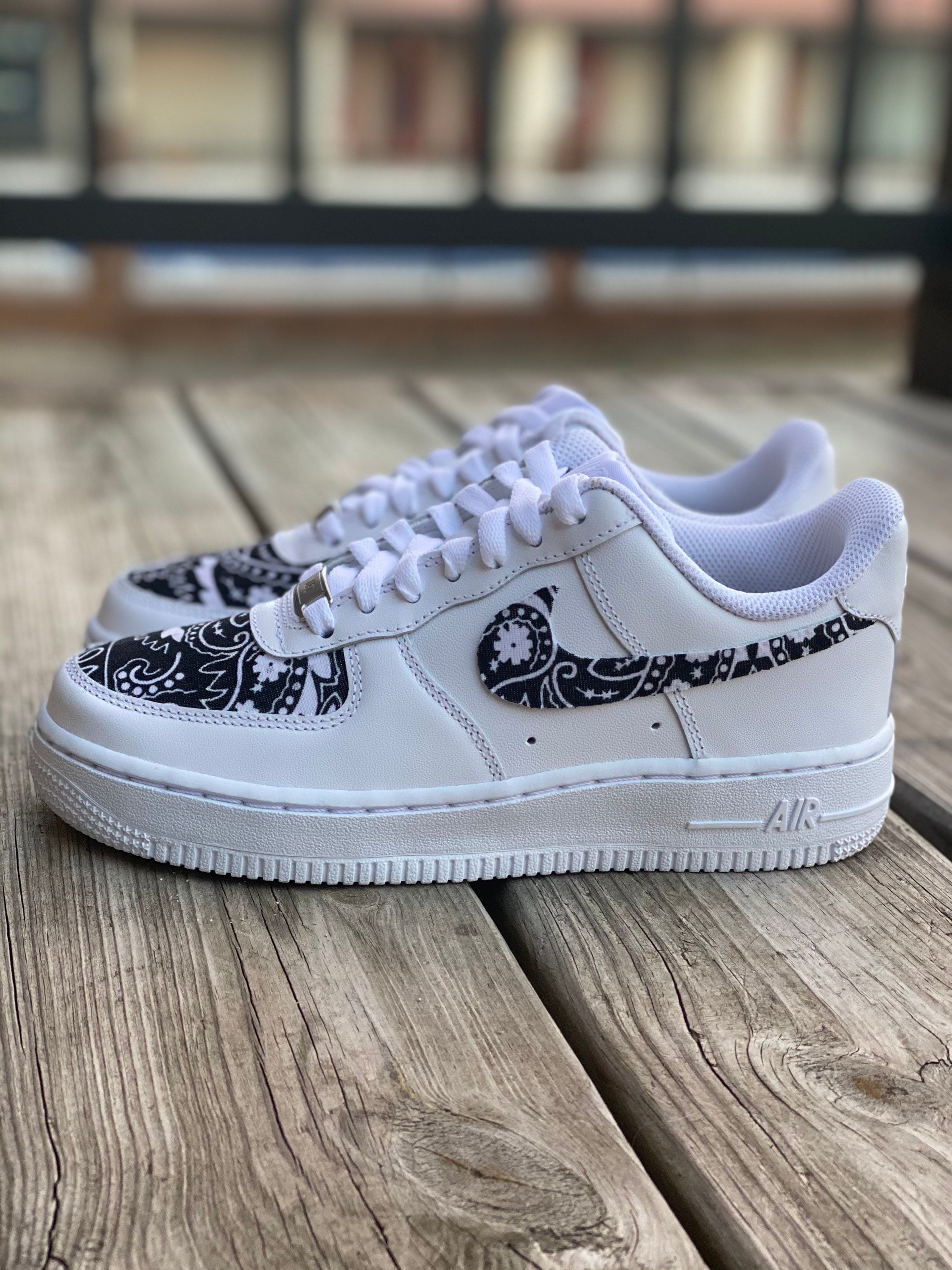 Custom Black Bandana Air Force 1 Bandana AF1 Custom Shoes | Etsy