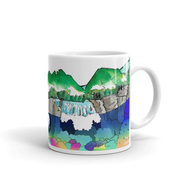 Isle of Skye Fairy Pools Mug / Scotland Illustrated Waterway Mug / Glasgow Mug / Scottish Gift / Scottish Waterway Series