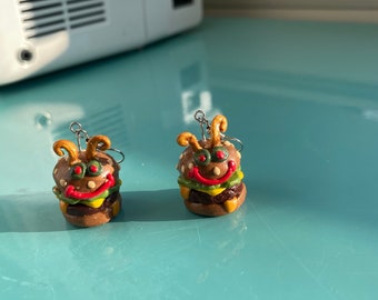 Spongebob Pipsqueak Krabby Patty Earrings *Preorder*