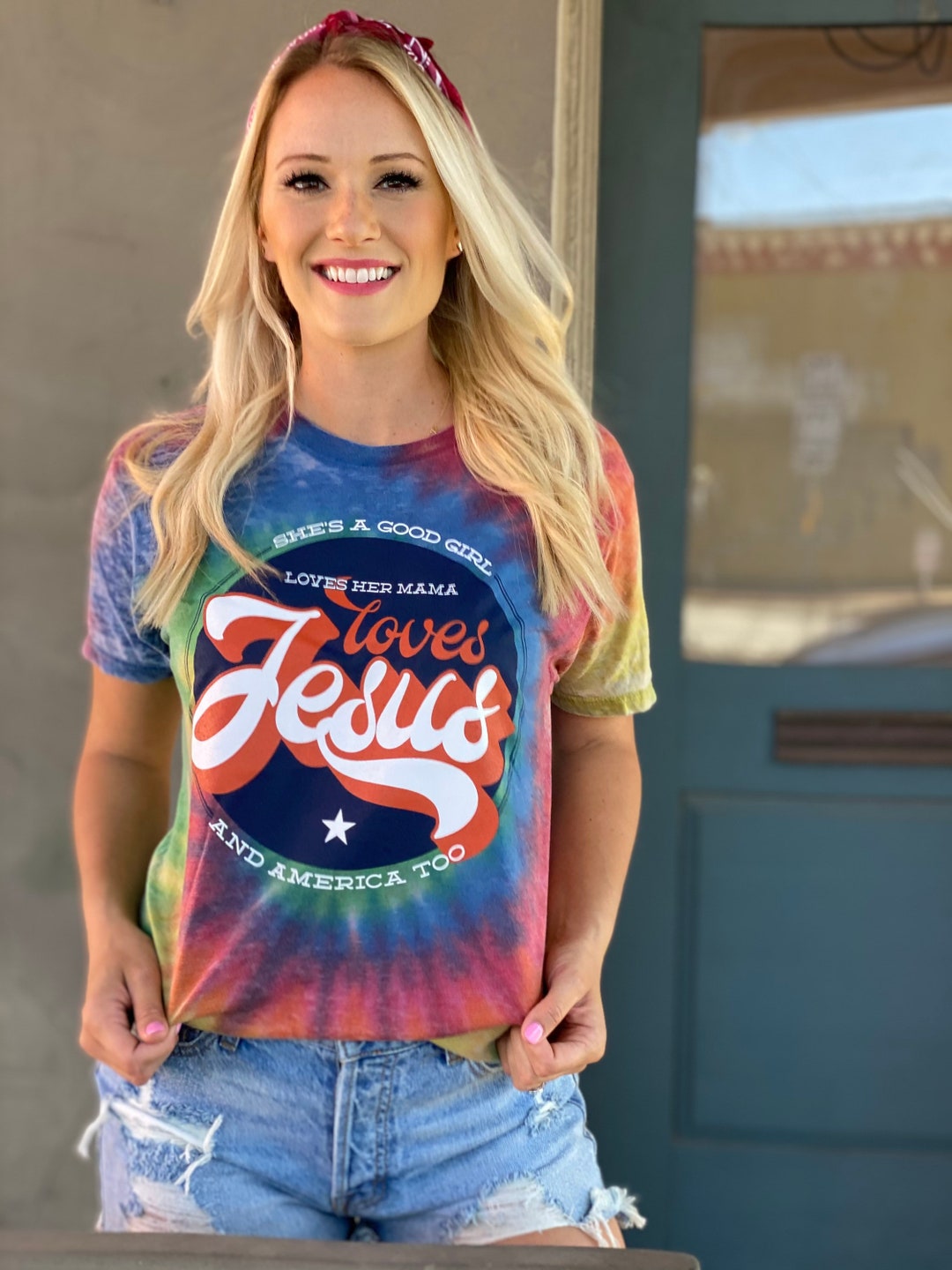 Good Girl Loves Jesus Tie Dye Tee - Etsy