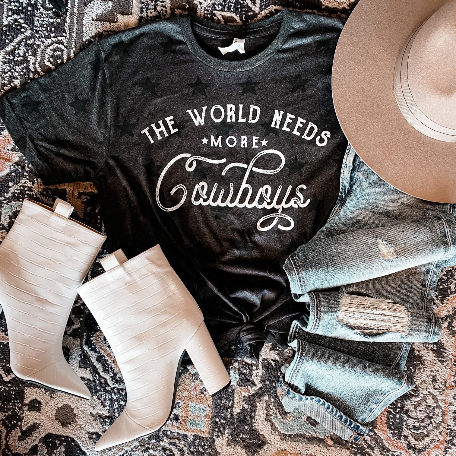The World Needs More Cowboys Crewneck main image 1