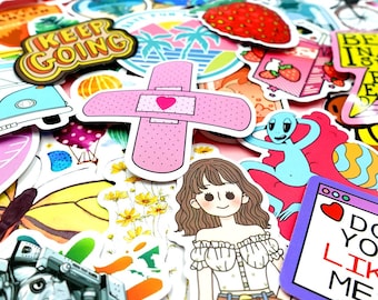 Pegatinas Kawaii variadas / Bolsa de agarre de pegatinas / Escamas de pegatinas / Pegatinas estéticas / Calcomanías para computadoras portátiles / Pegatinas de diario lindo / Pegatinas VSCO