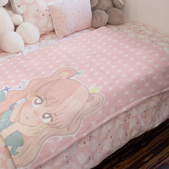 Cute Anime Girl Blanket Anime Bedding Anime Print Blanket - Etsy Australia