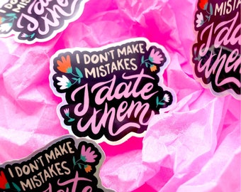 Pegatina holográfica de citas divertidas / Calcomanía de computadora portátil de pegatina / pegatina de cita divertida / pegatina para niñas