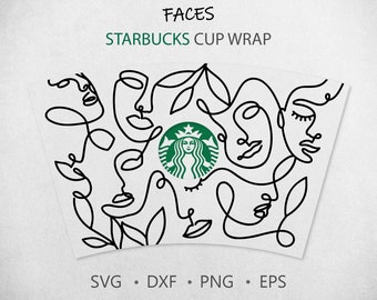 Starbucks Full Wrap svg Botanical Line Drawing SVG Starbucks svg Bloom Where You Are SVG Botanical Florals SVG