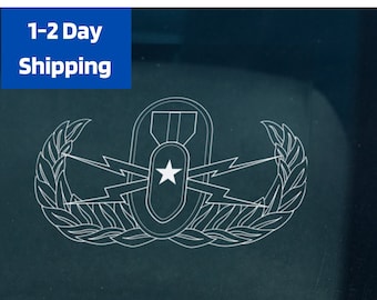EOD Senior Tech Pin Vinyl Decal - US Navy, Army, Marine Gift