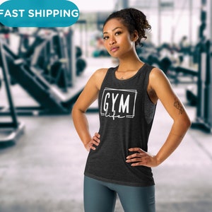 Gym Life Workout Muscle Tank Top  Fitness Motivational Gift Idea