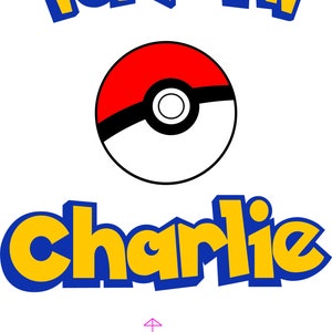 Gepersonaliseerde naam digitaal bestand Pokemon-logo, Pokeball SVG, pdf, png-cricut-snijbestand