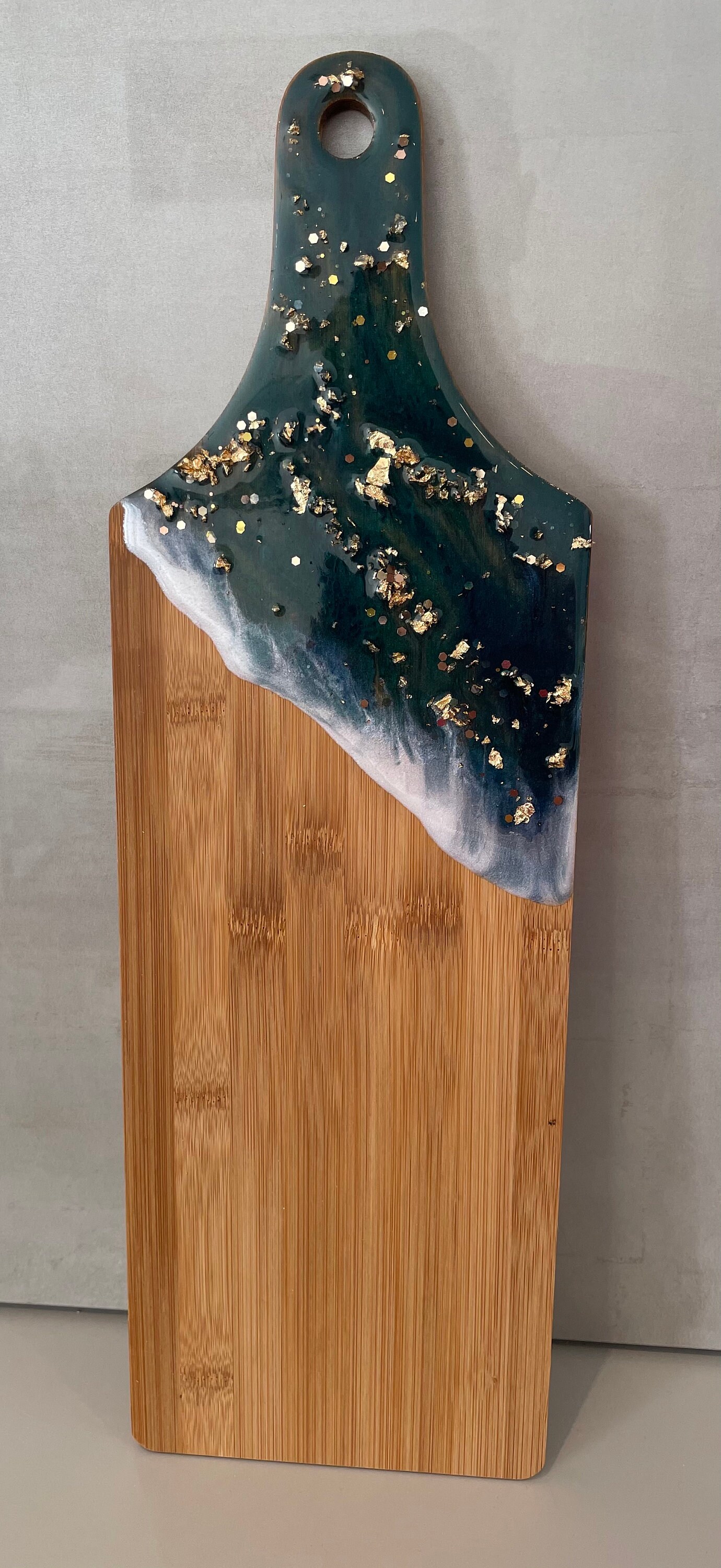 Epoxy Resin Bamboo Serving Board Etsy