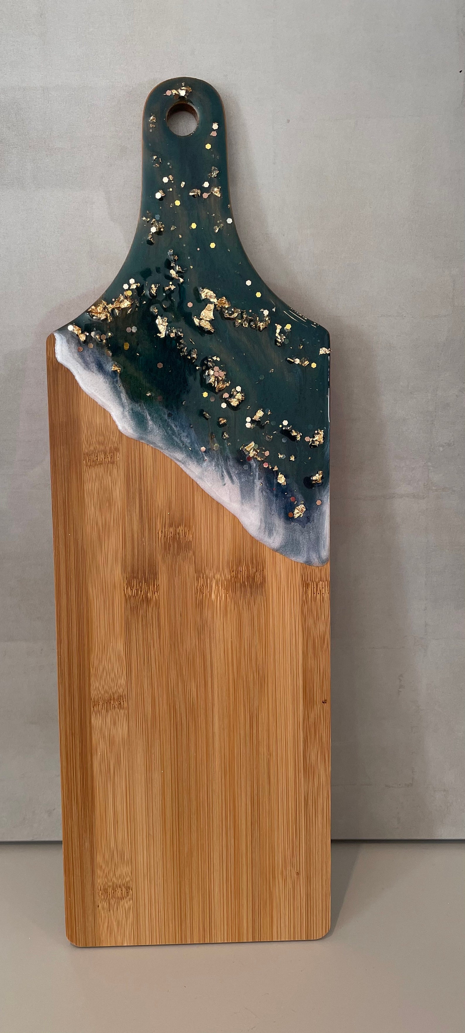 Epoxy Resin Bamboo Serving Board Etsy