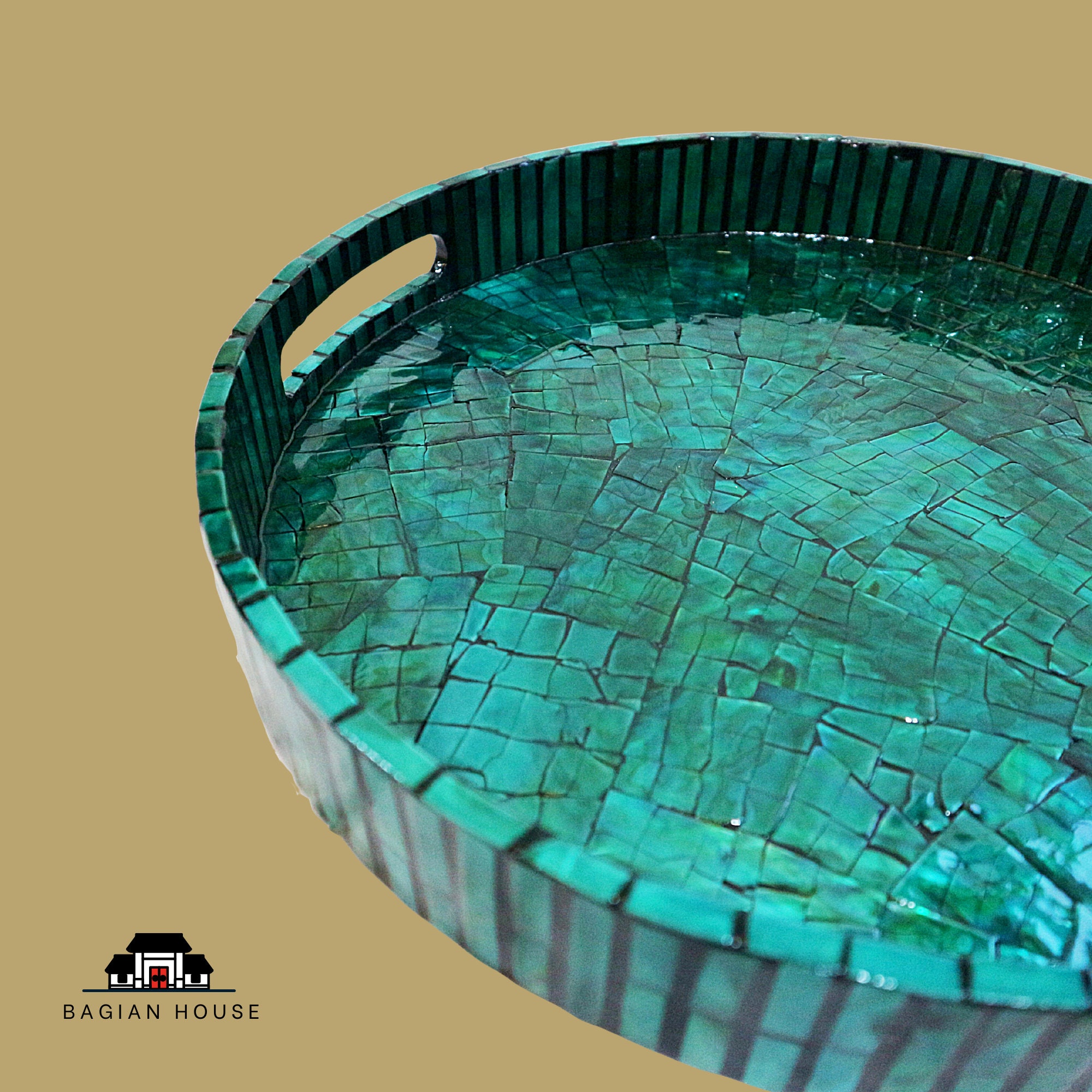 Round Coffee Table Tray Home Decor Handmade Serving Tray Etsy