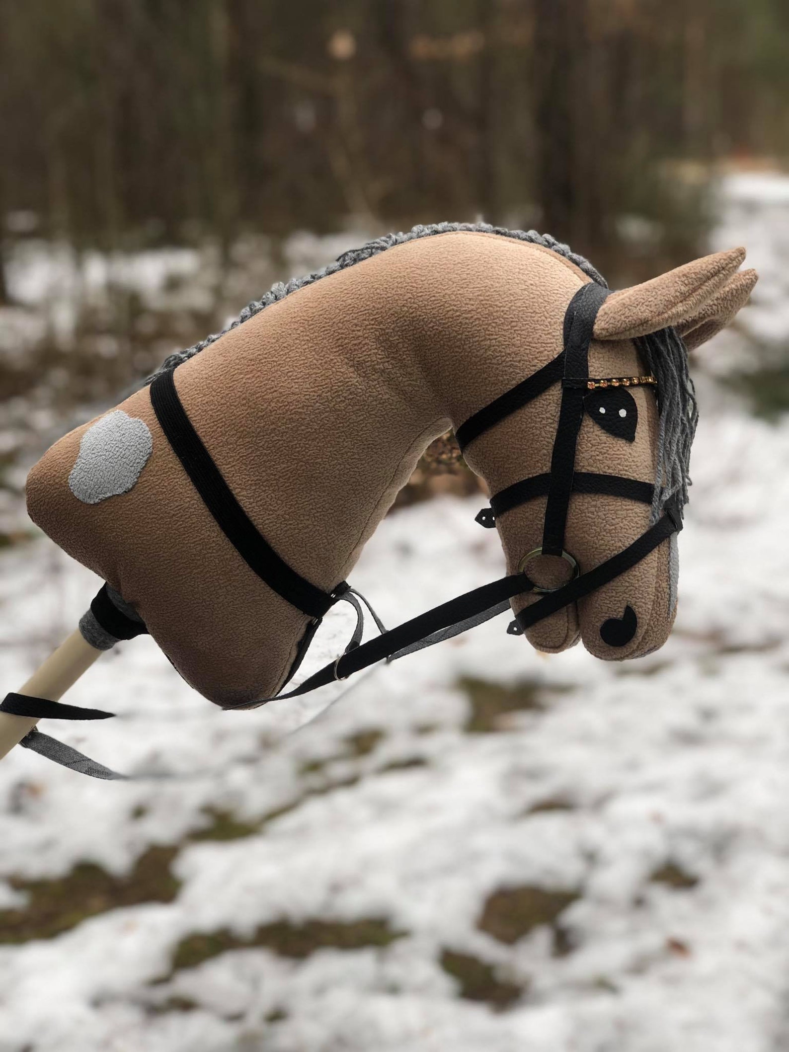 Hobby horse for sale with bridle and stick Etsy
