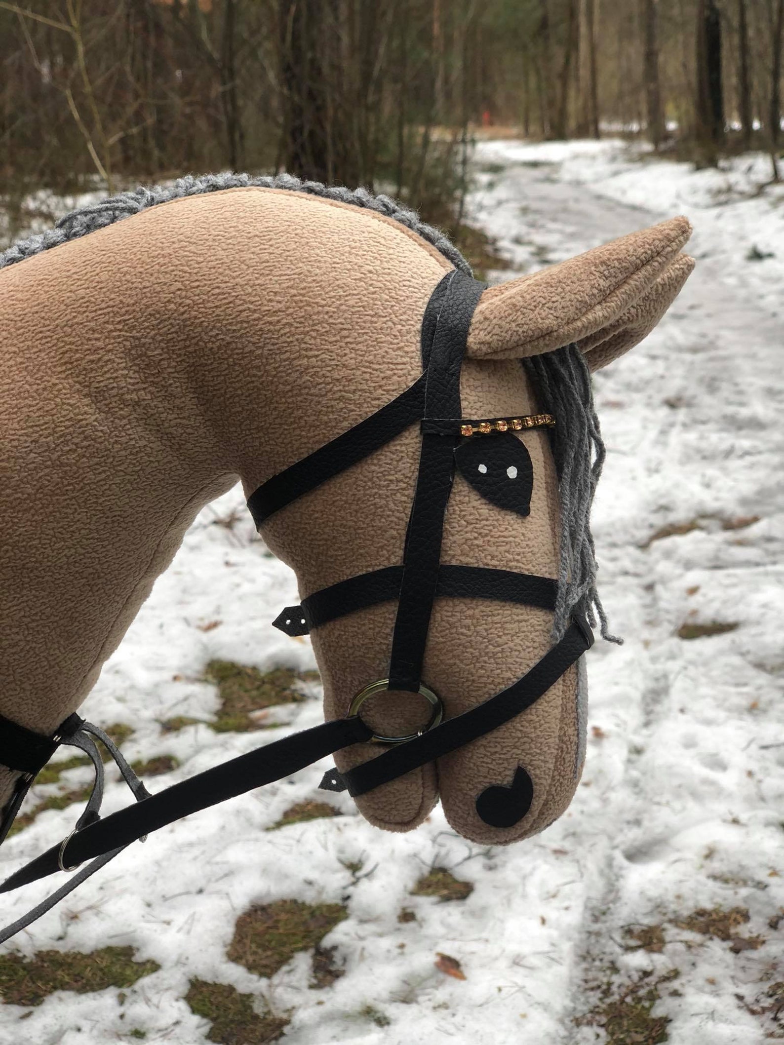Hobby horse for sale with bridle and stick Etsy