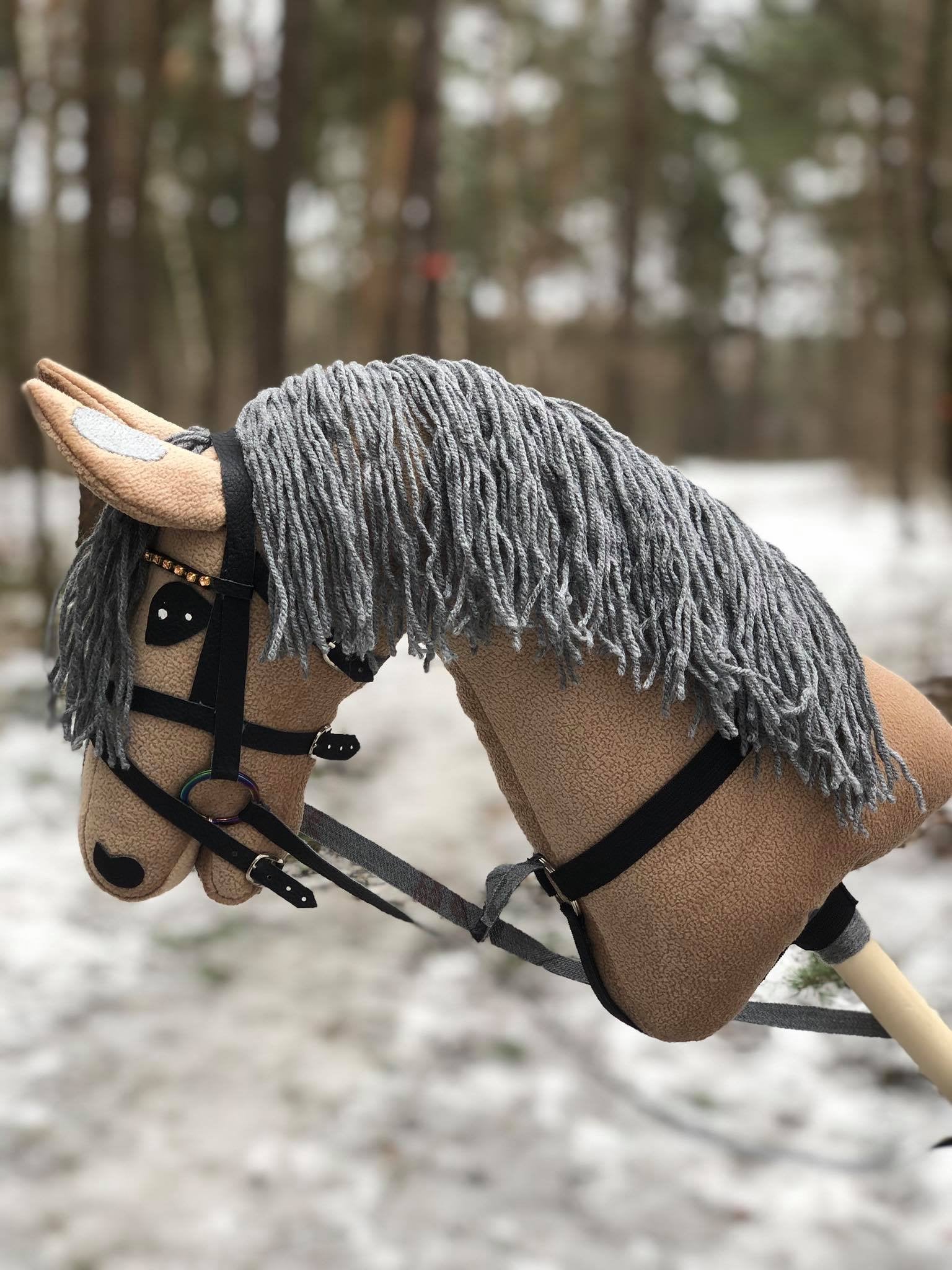 Hobby horse for sale with bridle and stick Etsy