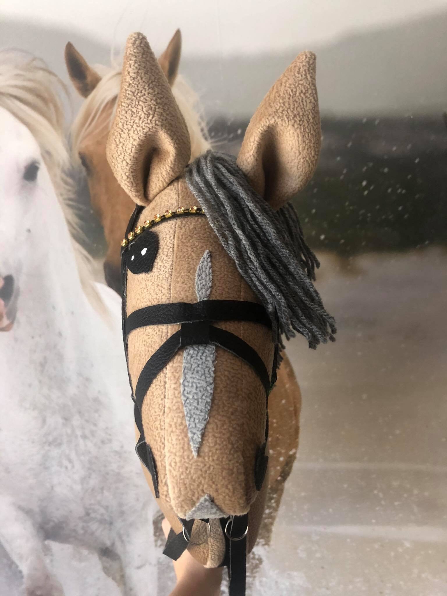 Hobby horse for sale with bridle and stick Etsy