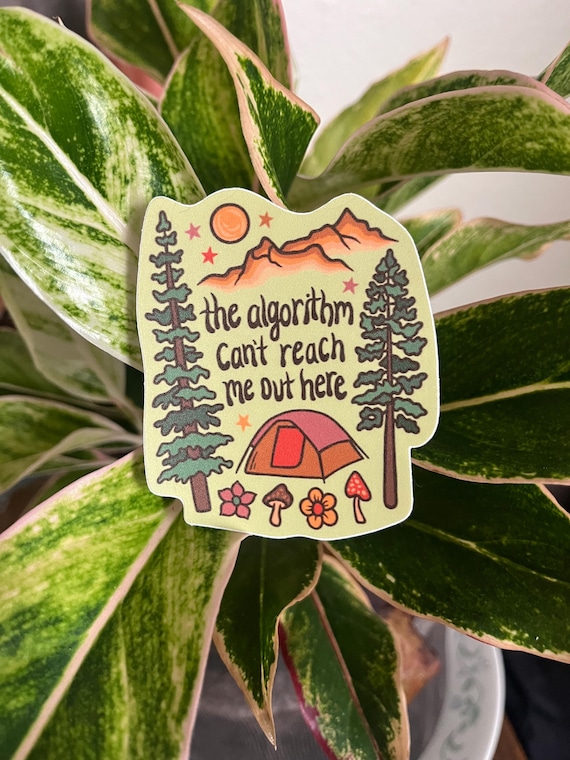 Funny Nature Sticker | Nature Art, Hiking Gifts, Camping Accessories, Silly, Gift for Her