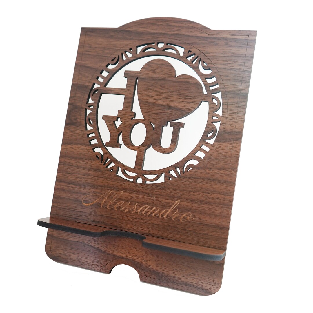 Custom iPad Stand, Laser Cut Stand for New Ipad, Wooden Tablet Stand