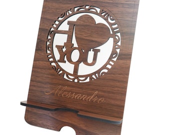 Custom iPad Stand, Laser Cut Stand for New iPad, Wooden Tablet Stand, Housewarming Gift