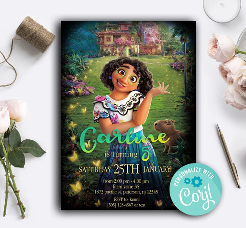 Encanto Birthday Invitation Encanto Party Theme Encanto Etsy Australia