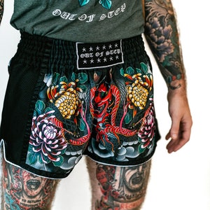 Irezumi Japanese Tattoo Muay Thai Boxing Shorts image 6